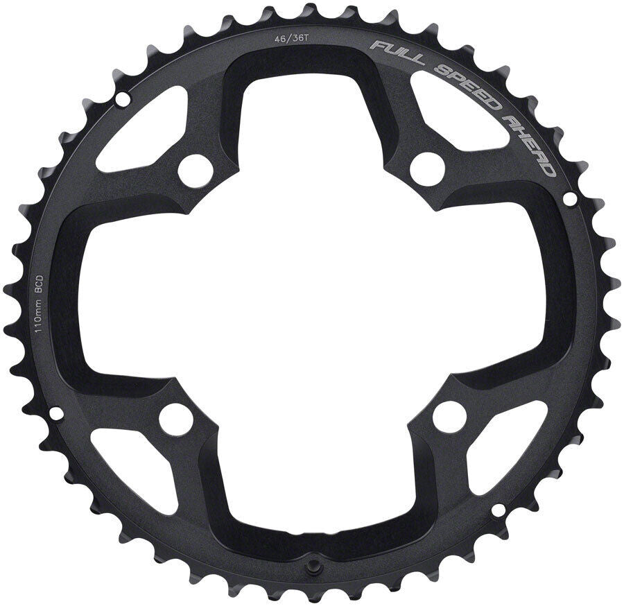 FSA Chainring, Super Road, 46T, 4 x 110mm ABS BCD, N-11, Black (Gossamer)