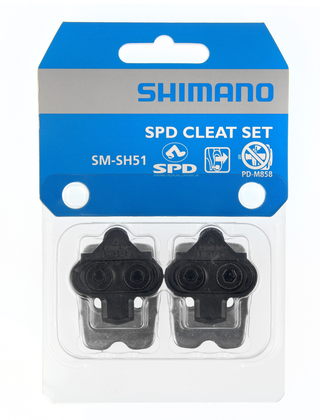 SM-SH51 SPD CLEAT SET (PAIR) SINGLE RELEASE W/ CLEAT NUT