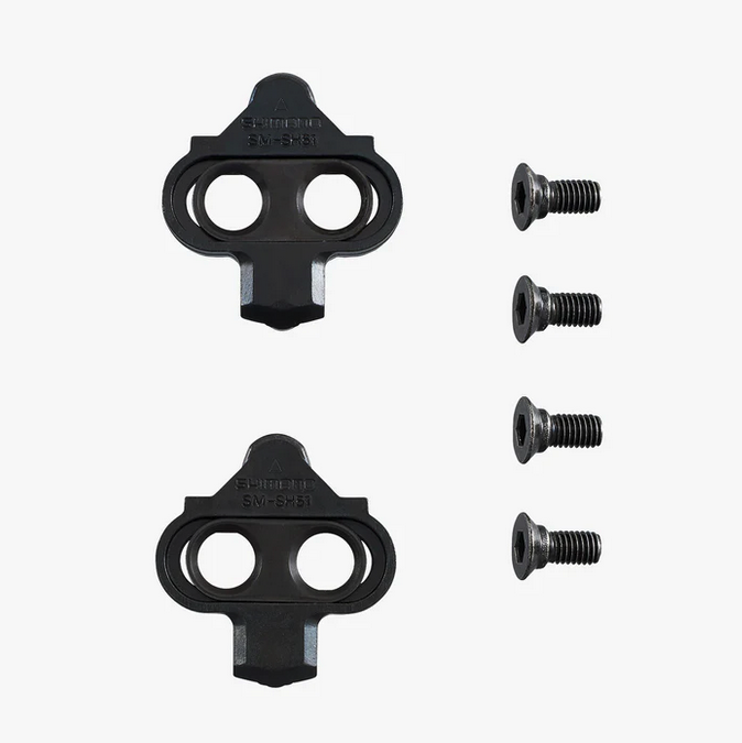 SM-SH51 SPD CLEAT SET (PAIR) SINGLE RELEASE W/ CLEAT NUT