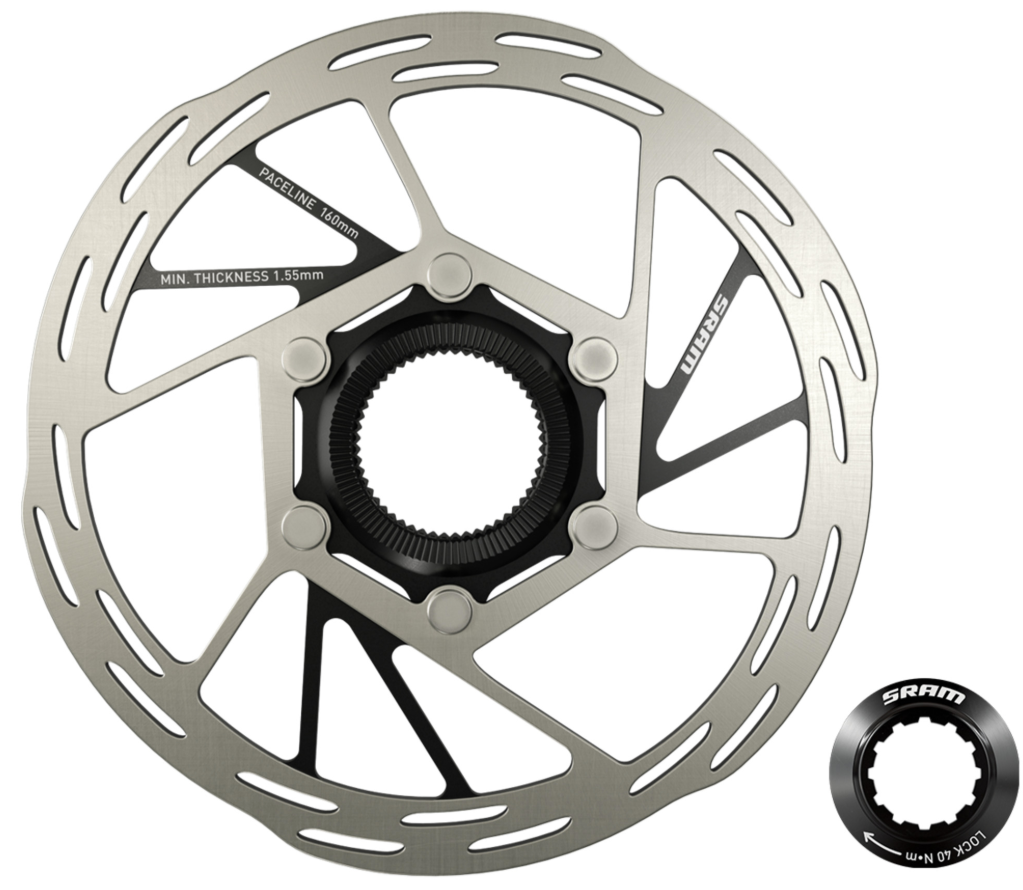 SRAM PACELINE (A2) ROAD ROTOR - CENTER LOCK + LOCKRING. 160MM
