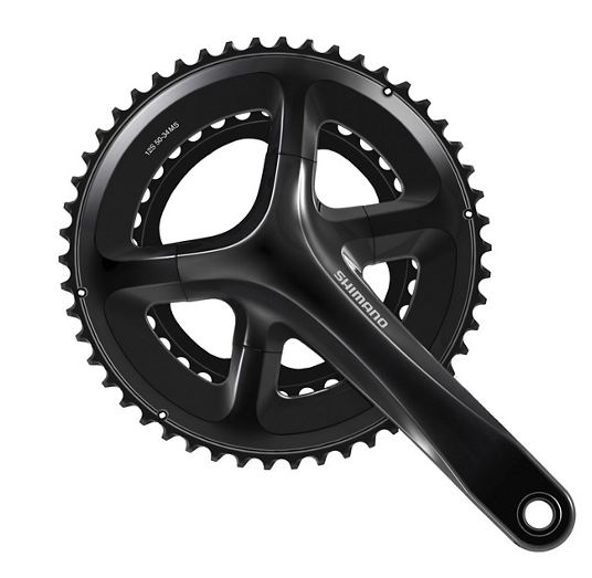 FRONT CHAINWHEEL, FC-RS520, FOR REAR 12-SPEED, 2-PCS FC, 170MM, 50-34T W/O CG, W/O BB PARTS, BLACK