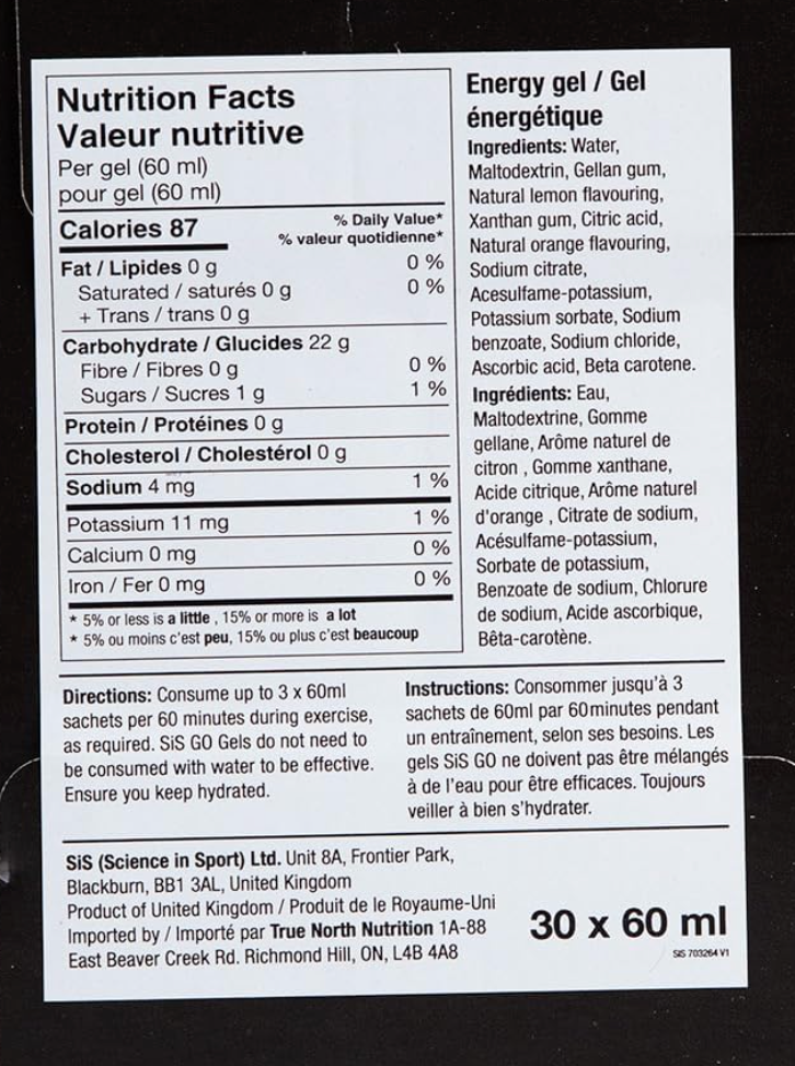 Isotonic Gels, single