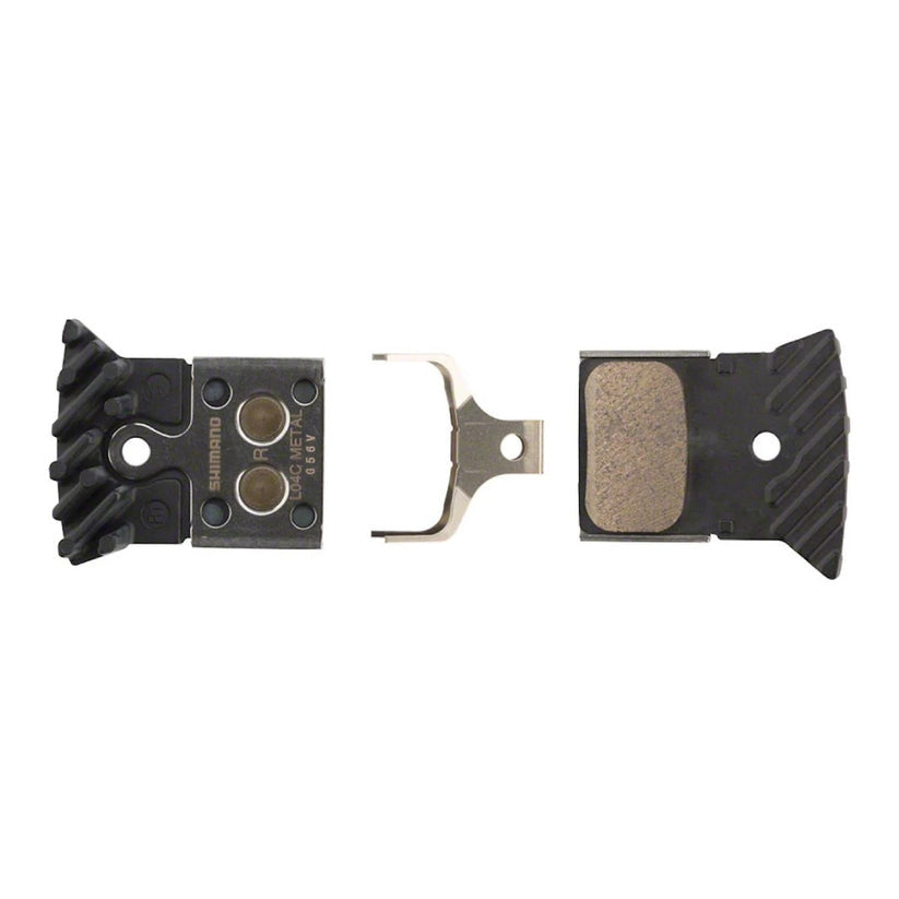 L04C DISC BRAKE PAD-METAL W/FIN & SPRING, 1 PAIR