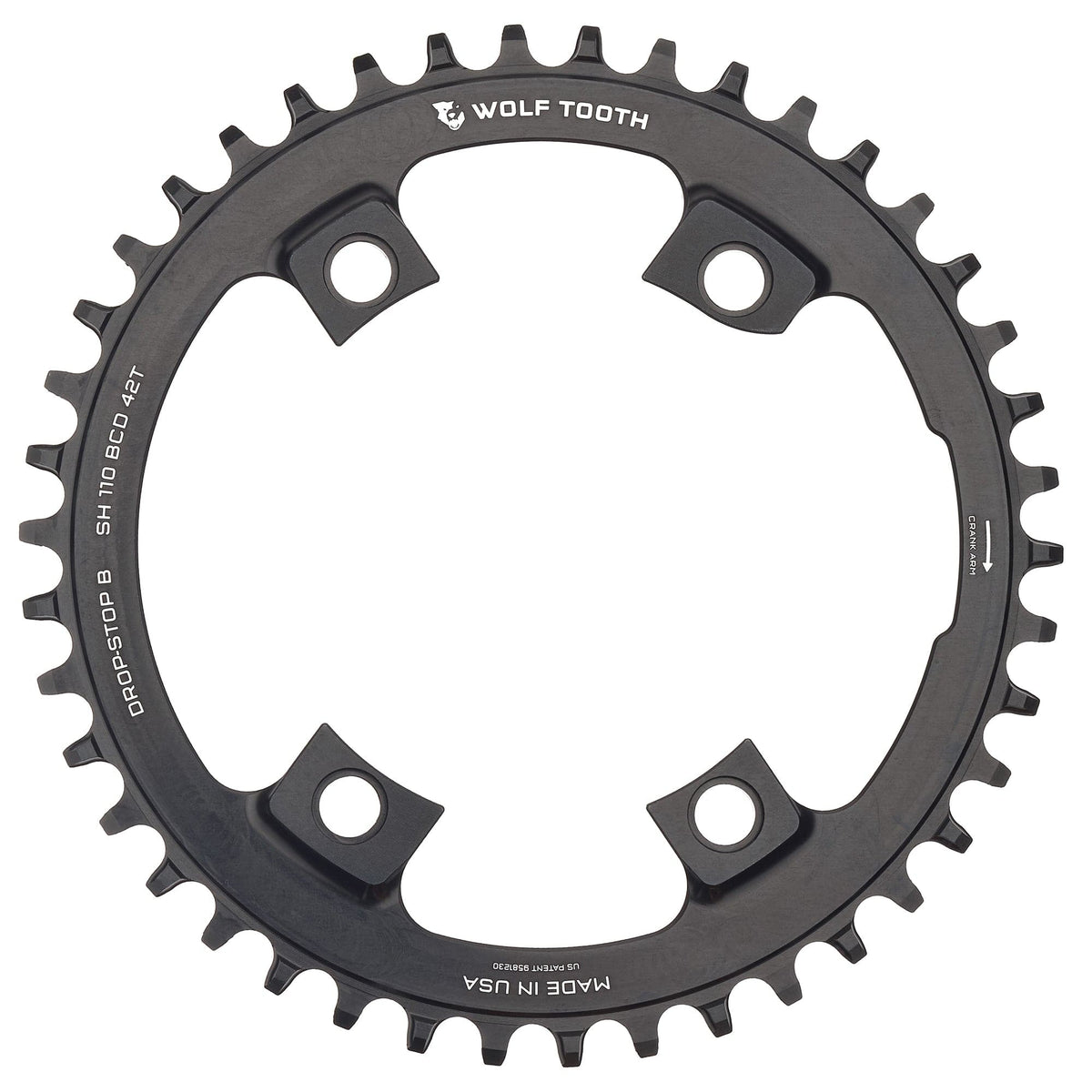 110 BCD Asymmetric 4-Bolt Chainrings for Shimano Cranks 42T